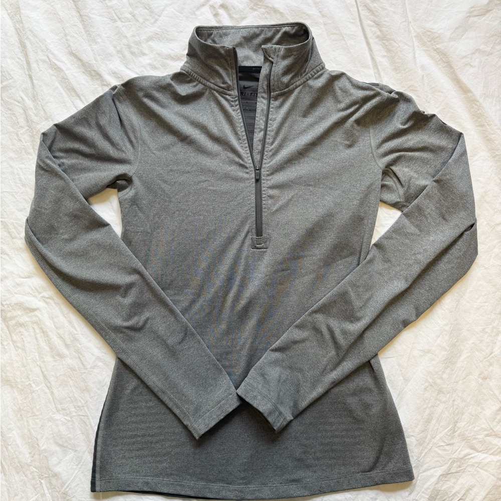 Women's Gray Dri-fit quarter zip